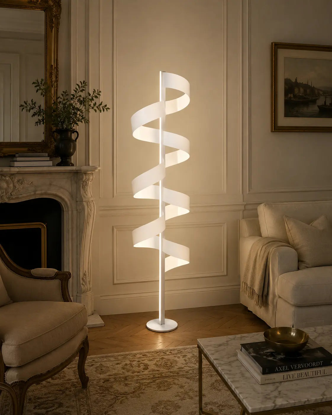 Contemporary Sculptural Floor Lamp – Aura | Handcrafted Minimalist