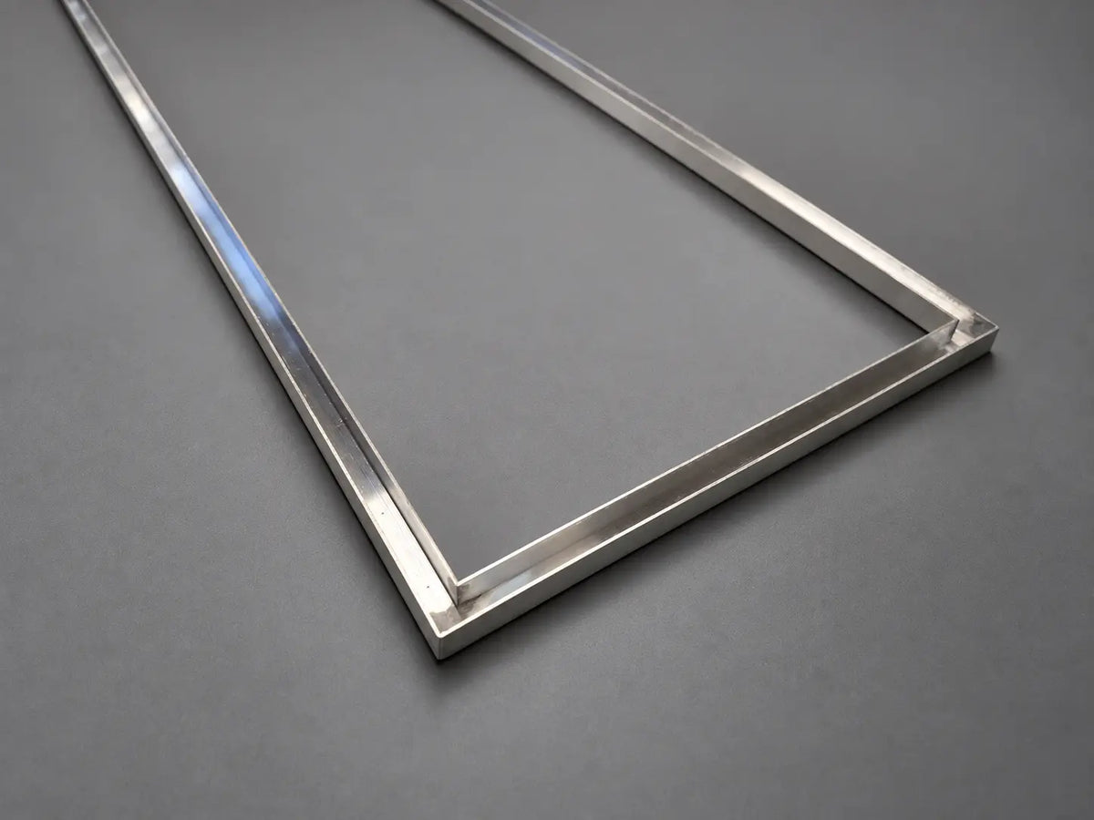 Hand-finished frame detail of the Cornice Floor Lamp in the CristofaroLuce atelier