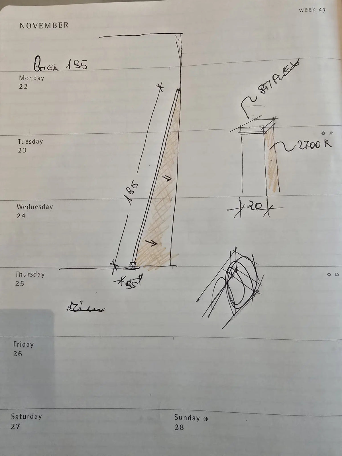 Original development sketch for Gica Contra 195