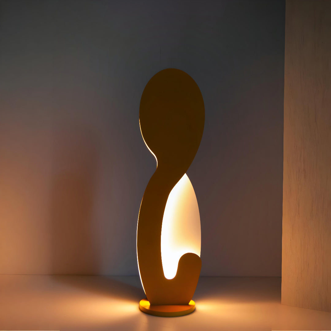 Carolina Table Lamp in Yellow – Minimalist handmade desk light with indirect wall glow designed by Tommaso Cristofaro
