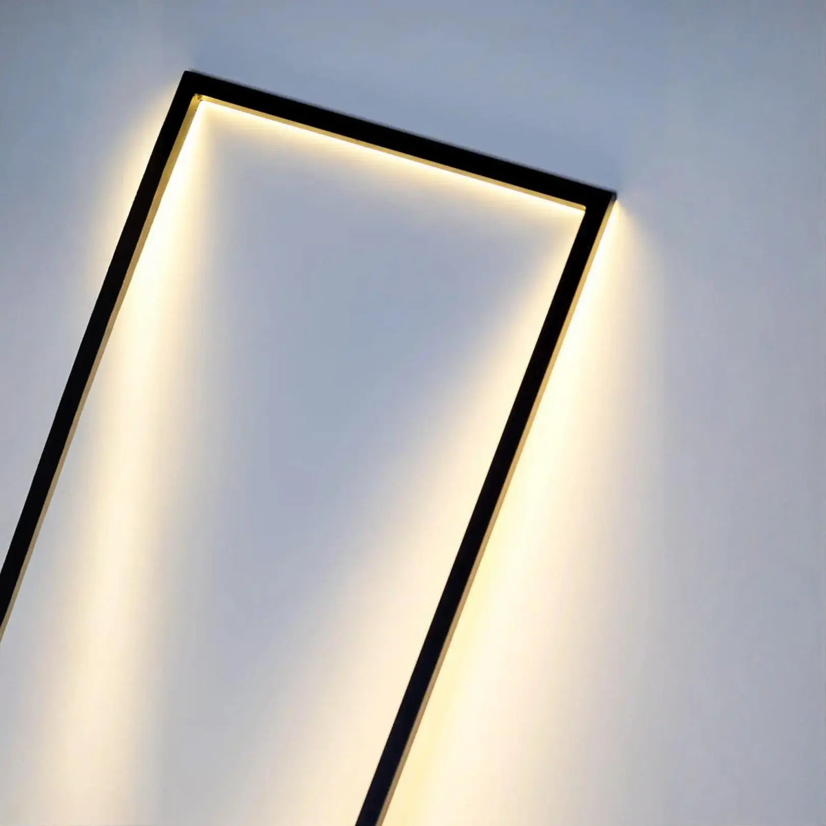 Cornice Floor Lamp 150×30 cm in Black – Minimalist handmade wall light with indirect glow designed by Tommaso Cristofaro
